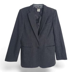 HW New York Women's Grey Wool Blazer Jacket Size 6